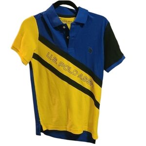 U.S. Polo Assn. Blue, Yellow, and Black Polo Shirt